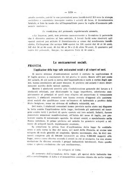 Informazioni sociali pubblicazione mensile curata dall'Ufficio corrispondente di Roma dell'Ufficio internazionale del lavoro, Ginevra