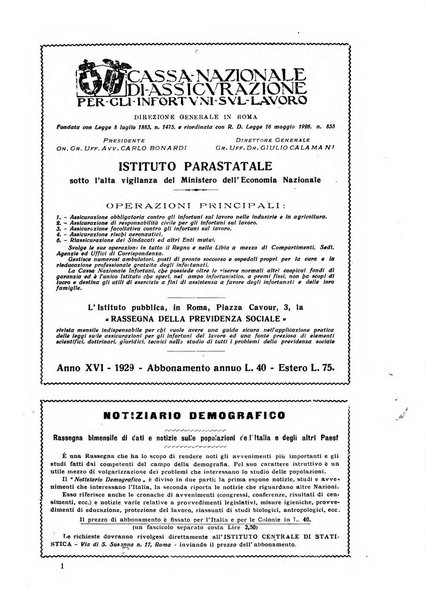 Informazioni sociali pubblicazione mensile curata dall'Ufficio corrispondente di Roma dell'Ufficio internazionale del lavoro, Ginevra