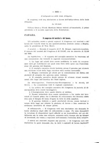 Informazioni sociali pubblicazione mensile curata dall'Ufficio corrispondente di Roma dell'Ufficio internazionale del lavoro, Ginevra