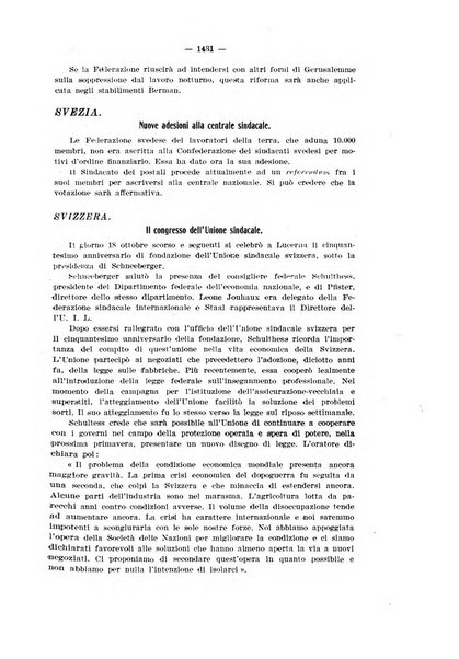 Informazioni sociali pubblicazione mensile curata dall'Ufficio corrispondente di Roma dell'Ufficio internazionale del lavoro, Ginevra