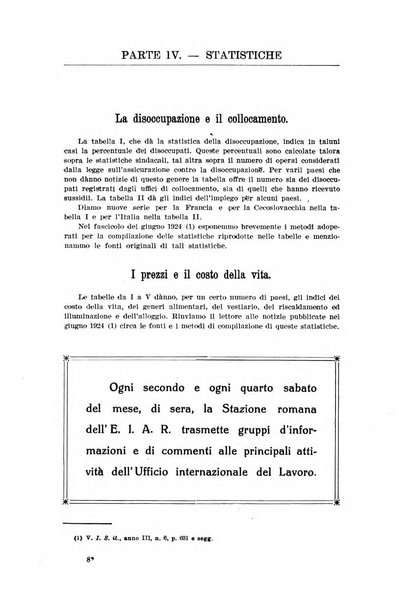 Informazioni sociali pubblicazione mensile curata dall'Ufficio corrispondente di Roma dell'Ufficio internazionale del lavoro, Ginevra