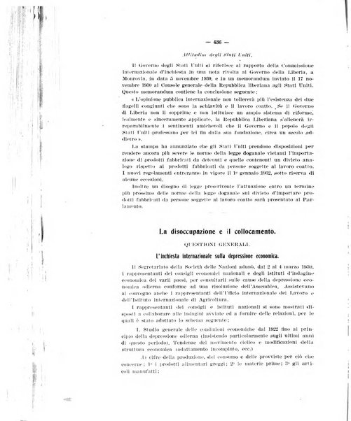 Informazioni sociali pubblicazione mensile curata dall'Ufficio corrispondente di Roma dell'Ufficio internazionale del lavoro, Ginevra