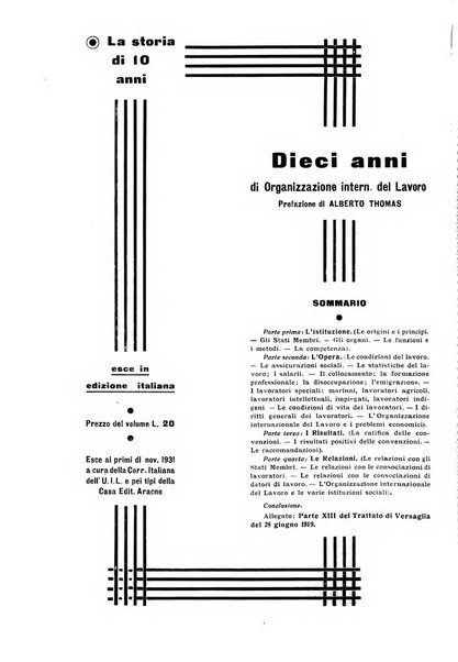 Informazioni sociali pubblicazione mensile curata dall'Ufficio corrispondente di Roma dell'Ufficio internazionale del lavoro, Ginevra