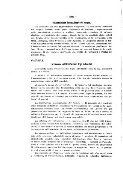 Informazioni sociali pubblicazione mensile curata dall'Ufficio corrispondente di Roma dell'Ufficio internazionale del lavoro, Ginevra