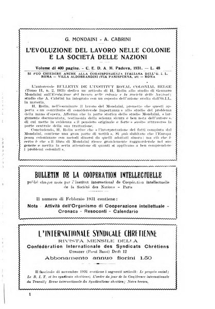 Informazioni sociali pubblicazione mensile curata dall'Ufficio corrispondente di Roma dell'Ufficio internazionale del lavoro, Ginevra