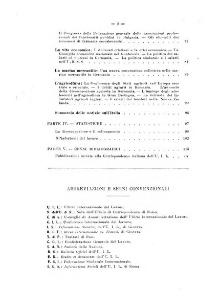 Informazioni sociali pubblicazione mensile curata dall'Ufficio corrispondente di Roma dell'Ufficio internazionale del lavoro, Ginevra