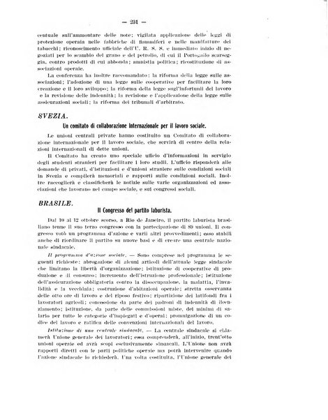 Informazioni sociali pubblicazione mensile curata dall'Ufficio corrispondente di Roma dell'Ufficio internazionale del lavoro, Ginevra