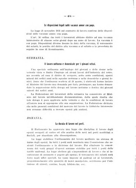 Informazioni sociali pubblicazione mensile curata dall'Ufficio corrispondente di Roma dell'Ufficio internazionale del lavoro, Ginevra