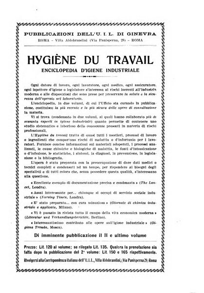 Informazioni sociali pubblicazione mensile curata dall'Ufficio corrispondente di Roma dell'Ufficio internazionale del lavoro, Ginevra