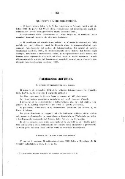 Informazioni sociali pubblicazione mensile curata dall'Ufficio corrispondente di Roma dell'Ufficio internazionale del lavoro, Ginevra