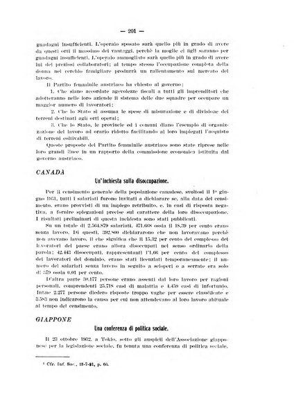 Informazioni sociali pubblicazione mensile curata dall'Ufficio corrispondente di Roma dell'Ufficio internazionale del lavoro, Ginevra