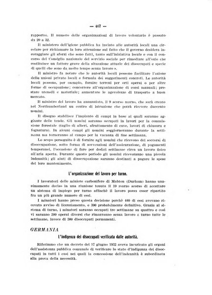 Informazioni sociali pubblicazione mensile curata dall'Ufficio corrispondente di Roma dell'Ufficio internazionale del lavoro, Ginevra