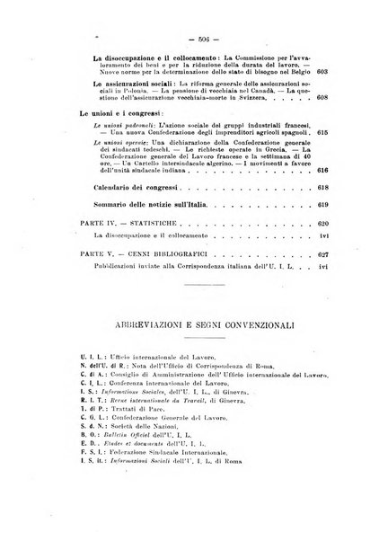 Informazioni sociali pubblicazione mensile curata dall'Ufficio corrispondente di Roma dell'Ufficio internazionale del lavoro, Ginevra