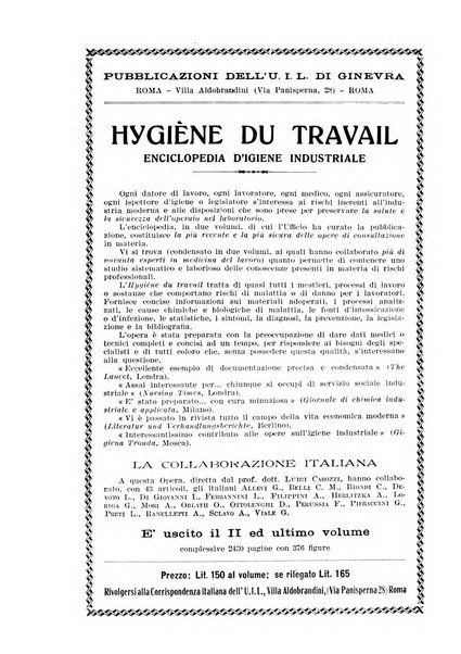 Informazioni sociali pubblicazione mensile curata dall'Ufficio corrispondente di Roma dell'Ufficio internazionale del lavoro, Ginevra