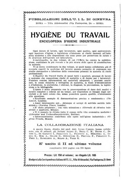 Informazioni sociali pubblicazione mensile curata dall'Ufficio corrispondente di Roma dell'Ufficio internazionale del lavoro, Ginevra