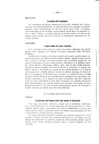 Informazioni sociali pubblicazione mensile curata dall'Ufficio corrispondente di Roma dell'Ufficio internazionale del lavoro, Ginevra