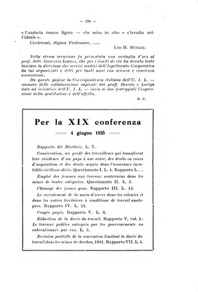 Informazioni sociali pubblicazione mensile curata dall'Ufficio corrispondente di Roma dell'Ufficio internazionale del lavoro, Ginevra