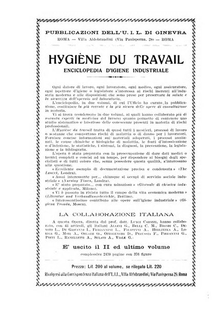 Informazioni sociali pubblicazione mensile curata dall'Ufficio corrispondente di Roma dell'Ufficio internazionale del lavoro, Ginevra