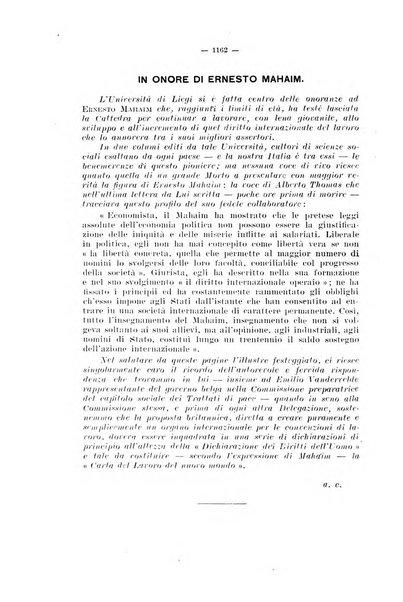 Informazioni sociali pubblicazione mensile curata dall'Ufficio corrispondente di Roma dell'Ufficio internazionale del lavoro, Ginevra