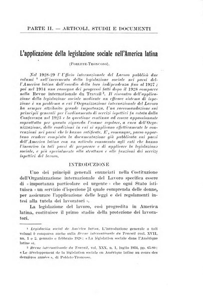 Informazioni sociali pubblicazione mensile curata dall'Ufficio corrispondente di Roma dell'Ufficio internazionale del lavoro, Ginevra