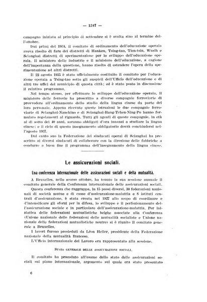 Informazioni sociali pubblicazione mensile curata dall'Ufficio corrispondente di Roma dell'Ufficio internazionale del lavoro, Ginevra