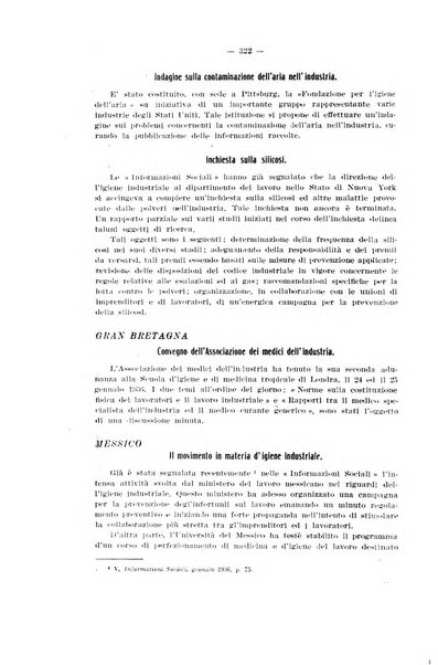 Informazioni sociali pubblicazione mensile curata dall'Ufficio corrispondente di Roma dell'Ufficio internazionale del lavoro, Ginevra