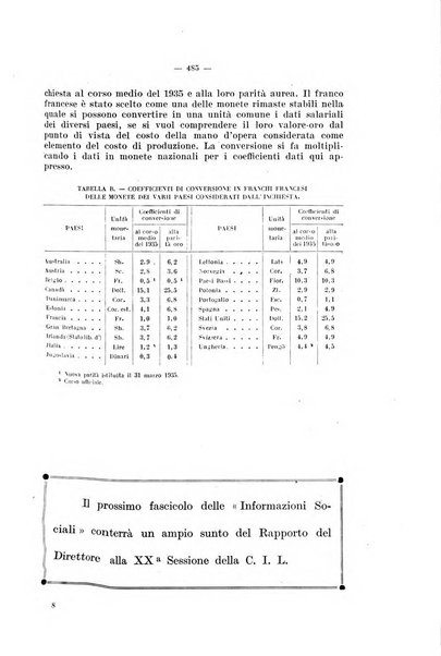 Informazioni sociali pubblicazione mensile curata dall'Ufficio corrispondente di Roma dell'Ufficio internazionale del lavoro, Ginevra