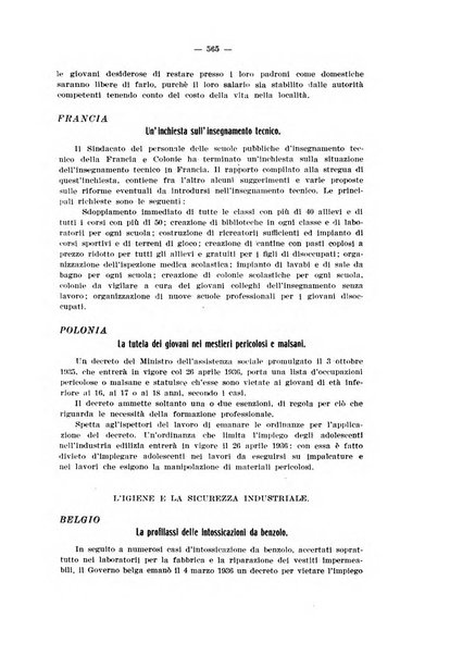 Informazioni sociali pubblicazione mensile curata dall'Ufficio corrispondente di Roma dell'Ufficio internazionale del lavoro, Ginevra