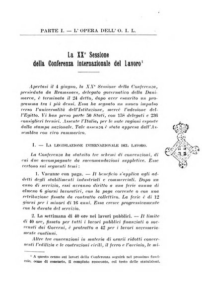 Informazioni sociali pubblicazione mensile curata dall'Ufficio corrispondente di Roma dell'Ufficio internazionale del lavoro, Ginevra