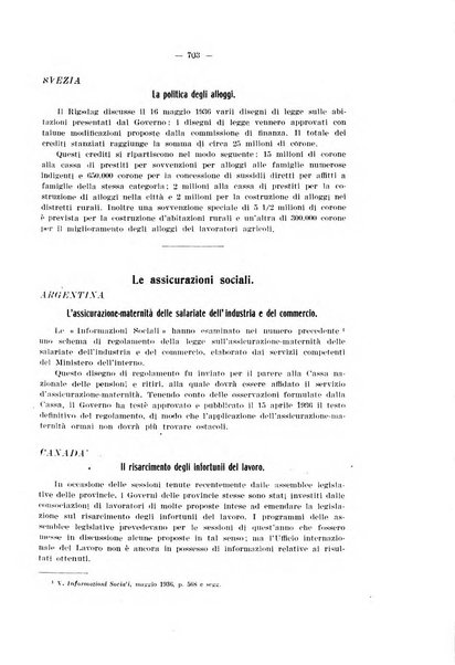 Informazioni sociali pubblicazione mensile curata dall'Ufficio corrispondente di Roma dell'Ufficio internazionale del lavoro, Ginevra