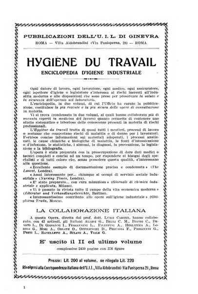 Informazioni sociali pubblicazione mensile curata dall'Ufficio corrispondente di Roma dell'Ufficio internazionale del lavoro, Ginevra