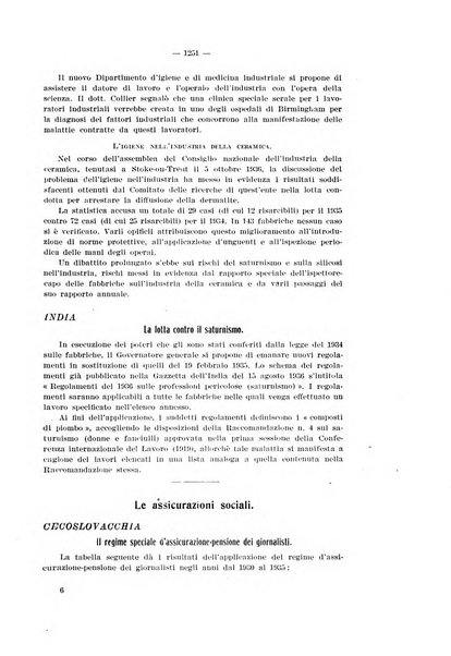 Informazioni sociali pubblicazione mensile curata dall'Ufficio corrispondente di Roma dell'Ufficio internazionale del lavoro, Ginevra