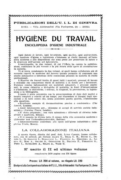 Informazioni sociali pubblicazione mensile curata dall'Ufficio corrispondente di Roma dell'Ufficio internazionale del lavoro, Ginevra