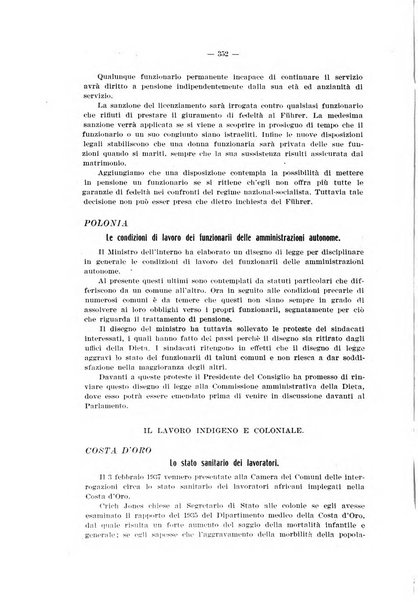 Informazioni sociali pubblicazione mensile curata dall'Ufficio corrispondente di Roma dell'Ufficio internazionale del lavoro, Ginevra