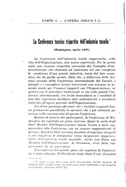 Informazioni sociali pubblicazione mensile curata dall'Ufficio corrispondente di Roma dell'Ufficio internazionale del lavoro, Ginevra