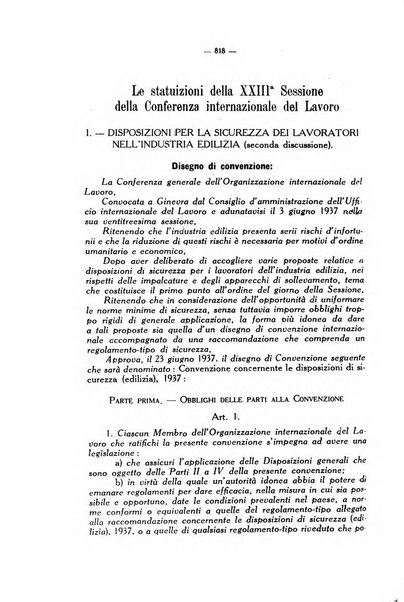 Informazioni sociali pubblicazione mensile curata dall'Ufficio corrispondente di Roma dell'Ufficio internazionale del lavoro, Ginevra