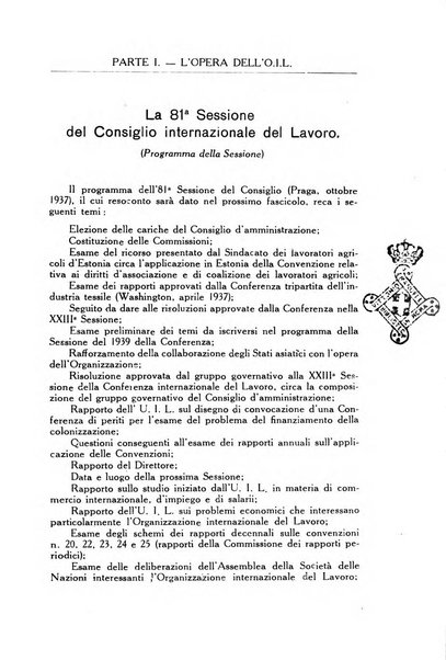 Informazioni sociali pubblicazione mensile curata dall'Ufficio corrispondente di Roma dell'Ufficio internazionale del lavoro, Ginevra