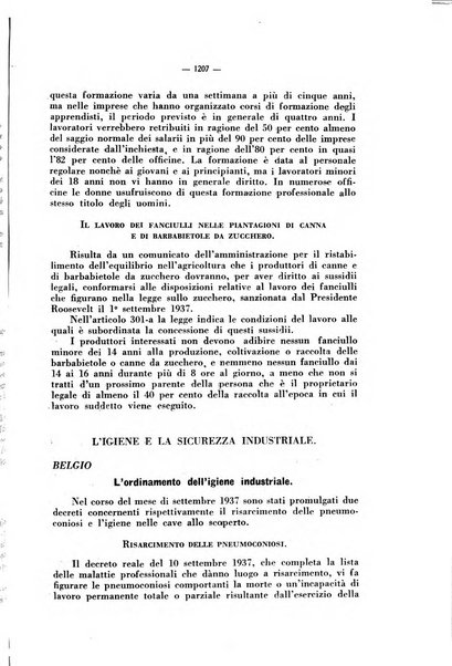 Informazioni sociali pubblicazione mensile curata dall'Ufficio corrispondente di Roma dell'Ufficio internazionale del lavoro, Ginevra