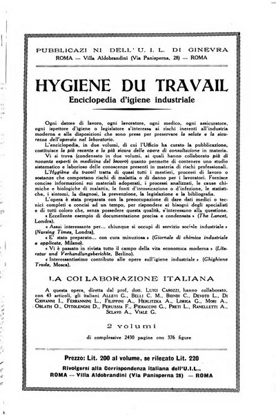 Informazioni sociali pubblicazione mensile curata dall'Ufficio corrispondente di Roma dell'Ufficio internazionale del lavoro, Ginevra