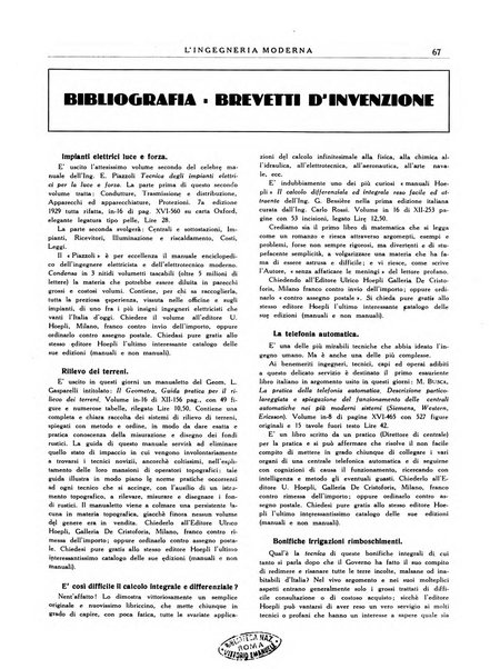 L'Ingegneria moderna rassegna di tecnologie industriali, agrarie, edilizie, idrauliche, stradali, ferroviarie