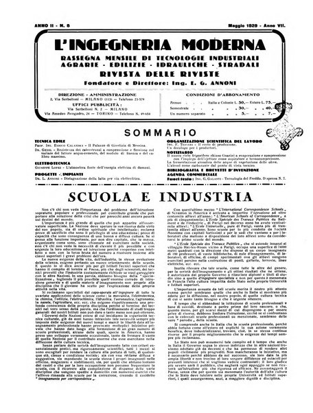 L'Ingegneria moderna rassegna di tecnologie industriali, agrarie, edilizie, idrauliche, stradali, ferroviarie