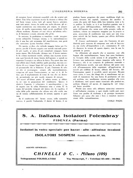 L'Ingegneria moderna rassegna di tecnologie industriali, agrarie, edilizie, idrauliche, stradali, ferroviarie