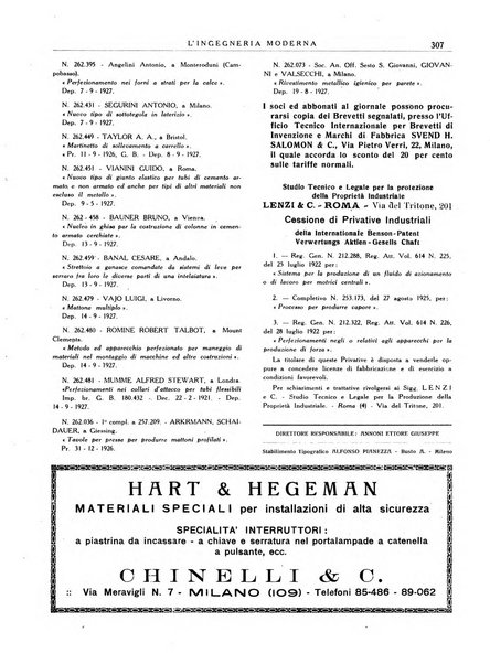 L'Ingegneria moderna rassegna di tecnologie industriali, agrarie, edilizie, idrauliche, stradali, ferroviarie