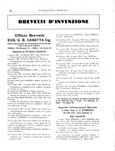 L'Ingegneria moderna rassegna di tecnologie industriali, agrarie, edilizie, idrauliche, stradali, ferroviarie