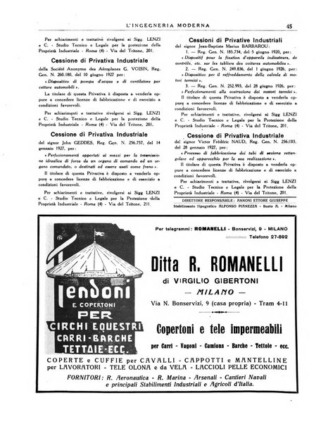 L'Ingegneria moderna rassegna di tecnologie industriali, agrarie, edilizie, idrauliche, stradali, ferroviarie