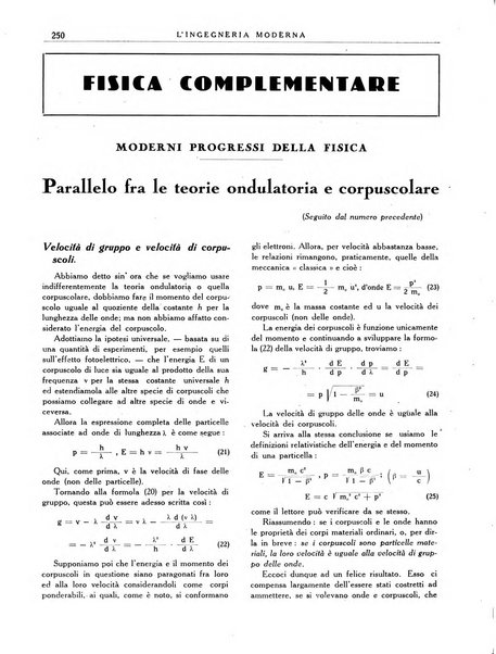 L'Ingegneria moderna rassegna di tecnologie industriali, agrarie, edilizie, idrauliche, stradali, ferroviarie