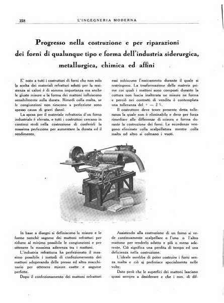 L'Ingegneria moderna rassegna di tecnologie industriali, agrarie, edilizie, idrauliche, stradali, ferroviarie