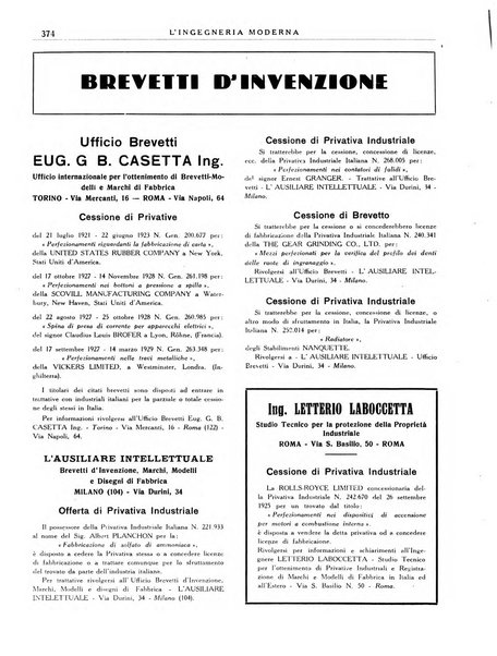 L'Ingegneria moderna rassegna di tecnologie industriali, agrarie, edilizie, idrauliche, stradali, ferroviarie