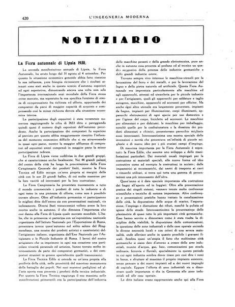 L'Ingegneria moderna rassegna di tecnologie industriali, agrarie, edilizie, idrauliche, stradali, ferroviarie