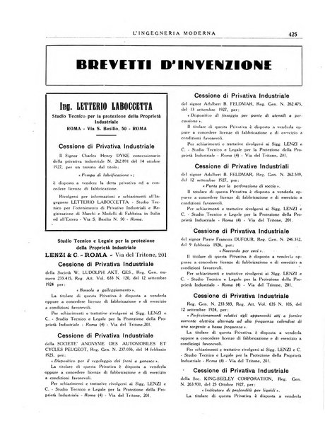 L'Ingegneria moderna rassegna di tecnologie industriali, agrarie, edilizie, idrauliche, stradali, ferroviarie